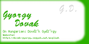 gyorgy dovak business card